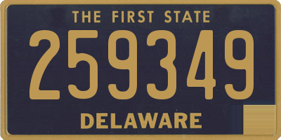 DE license plate 259349