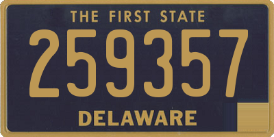 DE license plate 259357
