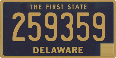 DE license plate 259359
