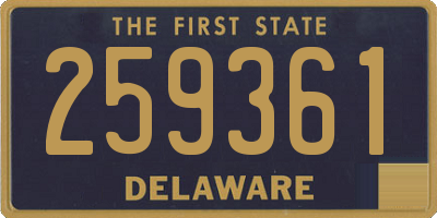 DE license plate 259361