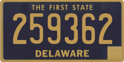 DE license plate 259362