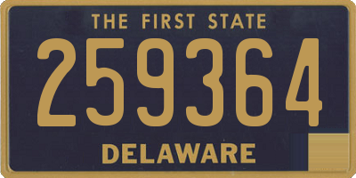 DE license plate 259364