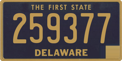 DE license plate 259377