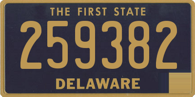 DE license plate 259382