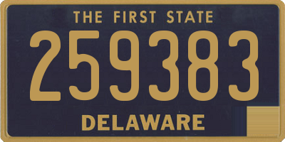 DE license plate 259383