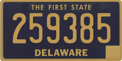 DE license plate 259385