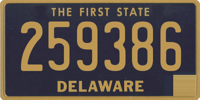 DE license plate 259386