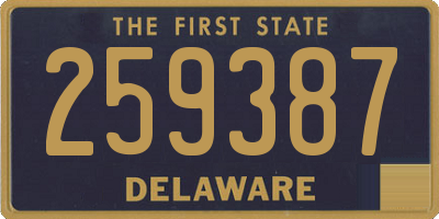 DE license plate 259387