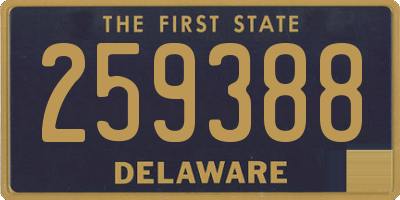 DE license plate 259388