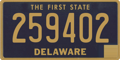 DE license plate 259402