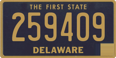 DE license plate 259409