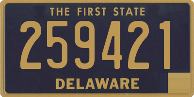 DE license plate 259421