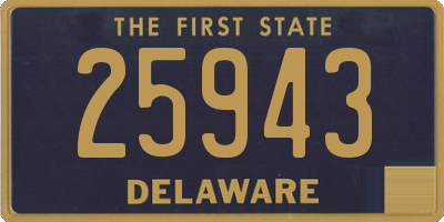 DE license plate 25943