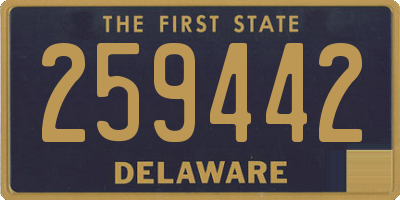 DE license plate 259442