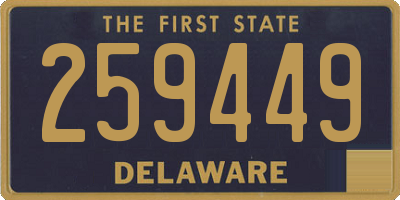 DE license plate 259449