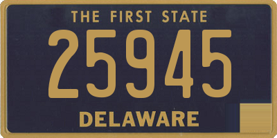 DE license plate 25945