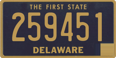 DE license plate 259451