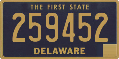 DE license plate 259452