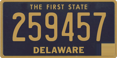 DE license plate 259457