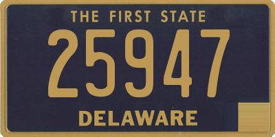 DE license plate 25947