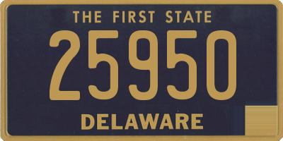 DE license plate 25950