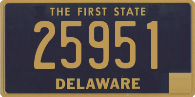 DE license plate 25951