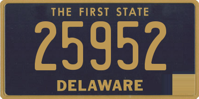 DE license plate 25952