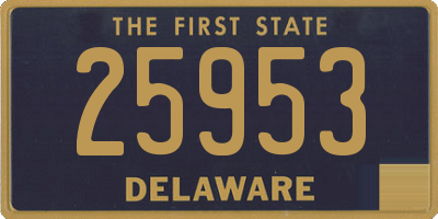 DE license plate 25953