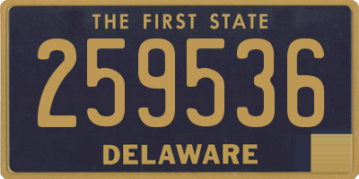 DE license plate 259536