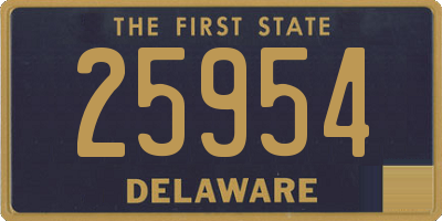 DE license plate 25954