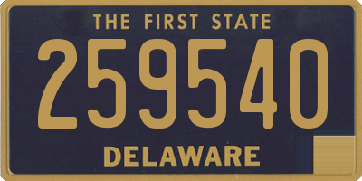 DE license plate 259540