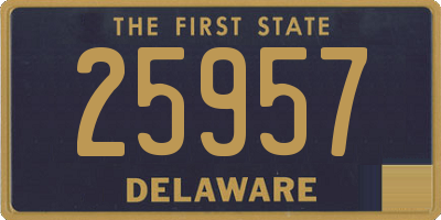 DE license plate 25957