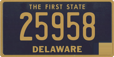 DE license plate 25958