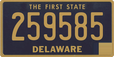 DE license plate 259585