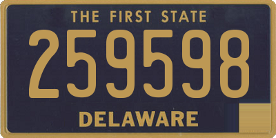 DE license plate 259598