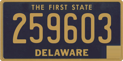 DE license plate 259603