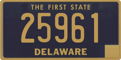 DE license plate 25961
