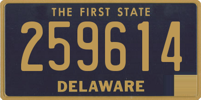 DE license plate 259614