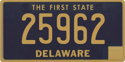 DE license plate 25962