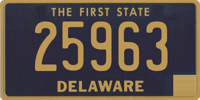 DE license plate 25963