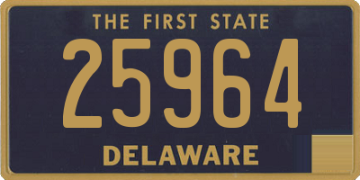 DE license plate 25964