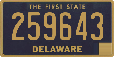 DE license plate 259643