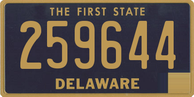 DE license plate 259644
