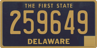 DE license plate 259649