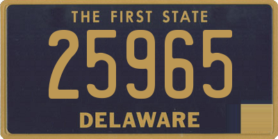DE license plate 25965