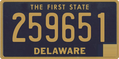 DE license plate 259651