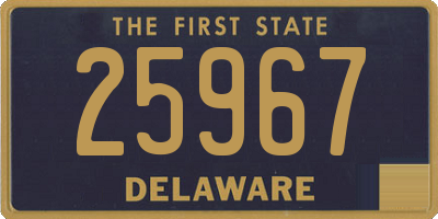 DE license plate 25967