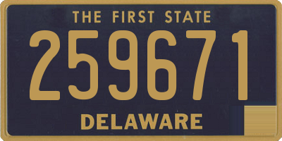 DE license plate 259671