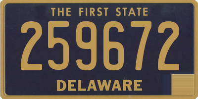 DE license plate 259672