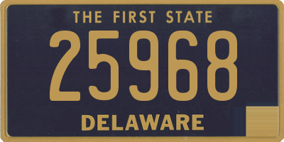 DE license plate 25968